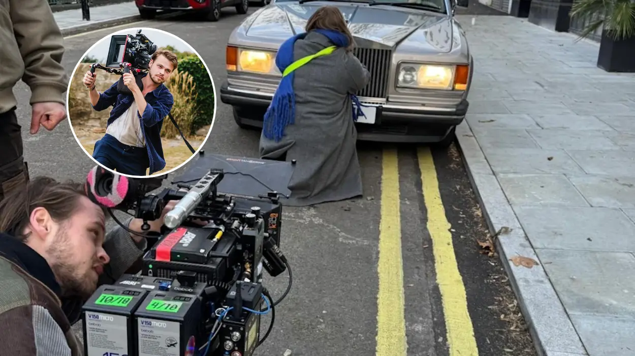 Cameraman Run Over by Rolls-Royce on Camden Film Set