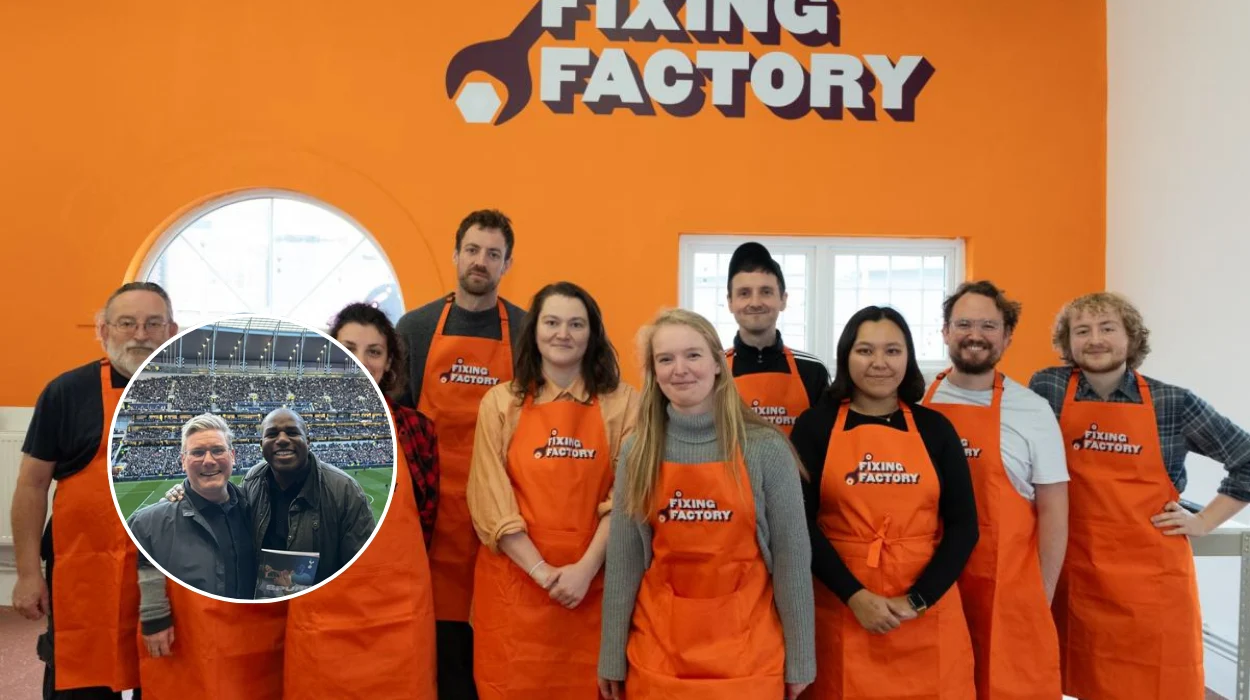 David Lammy Visits Haringey Fixing Factory in Tottenham