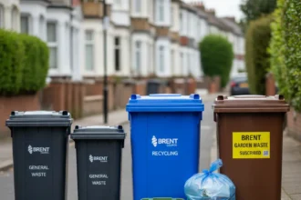 How to pay for new rubbish bin Brent