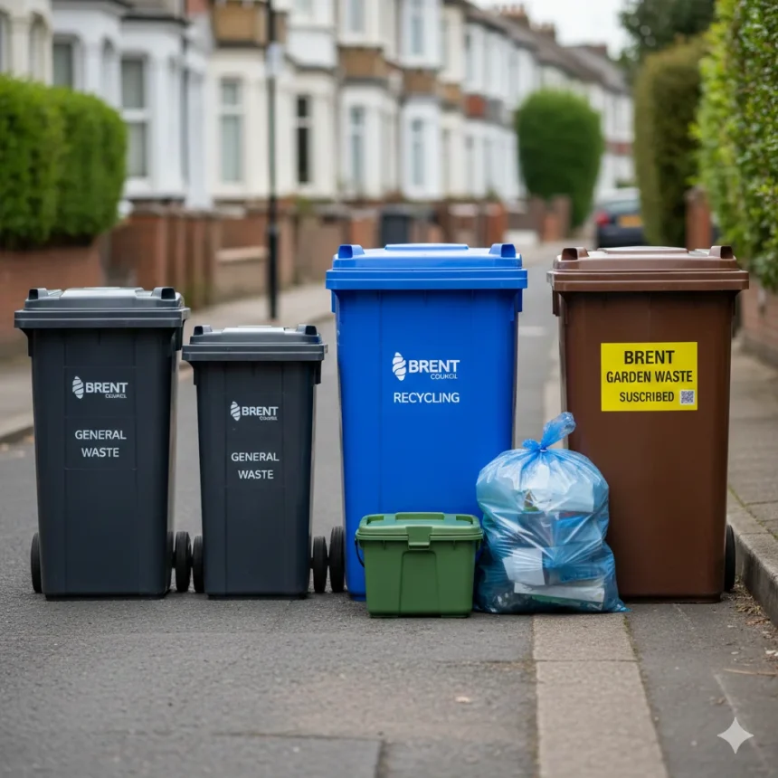 How to pay for new rubbish bin Brent