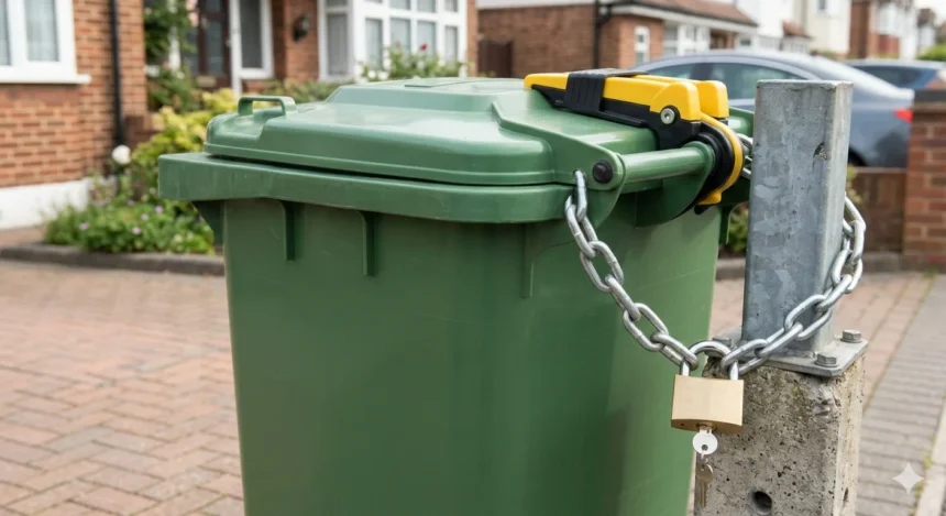 How to lock your wheelie bin to prevent illegal use