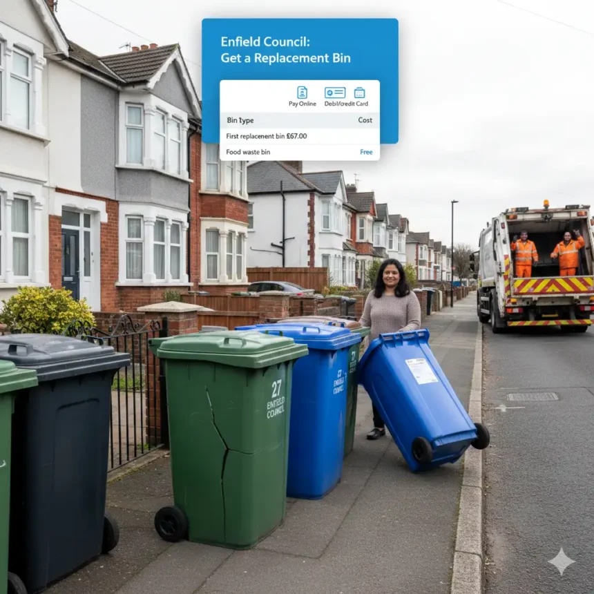 How to pay for replacement bins in Enfield