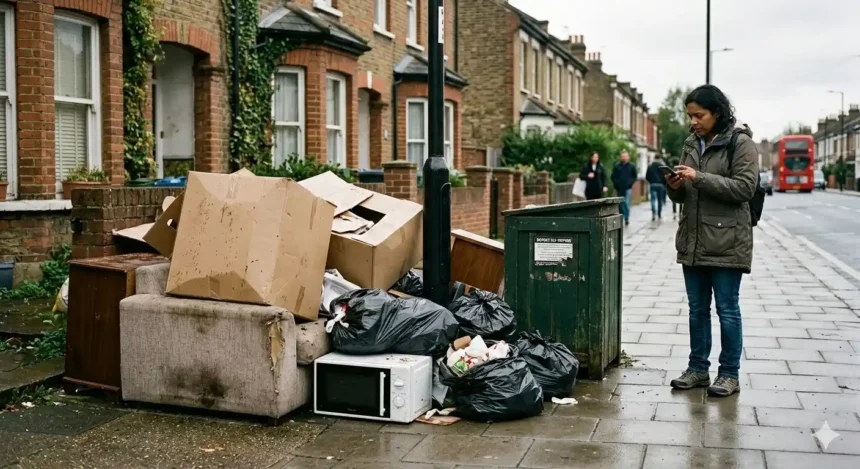 How to report fly-tipping on North London pavements