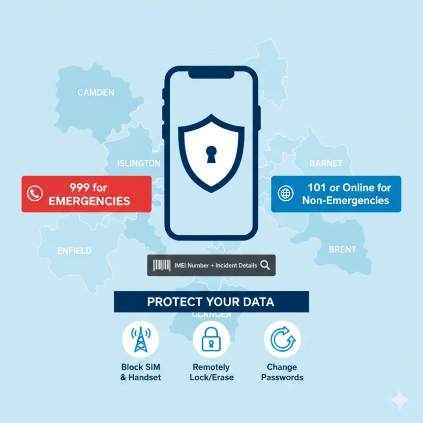 How to report phone snatching in North London