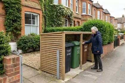 How to secure bins in small front gardens