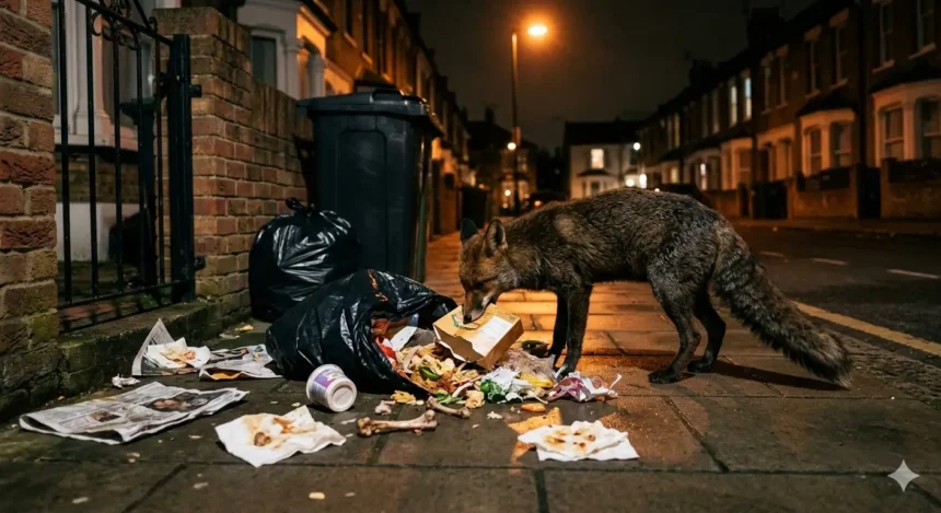 How to stop foxes tearing up bin bags in London