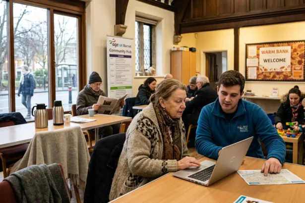 How to find warm banks in Barnet during winter 2026