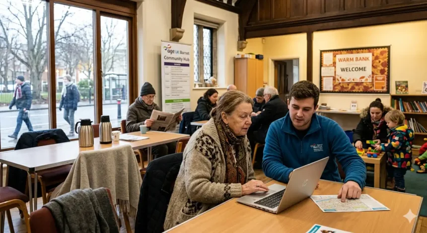 How to find warm banks in Barnet during winter 2026