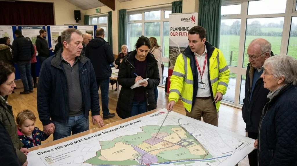 What are the Enfield “new town” housing plans?