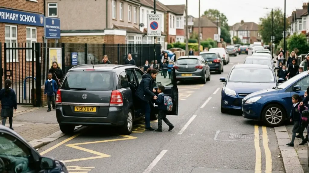 What counts as illegal school-run parking?