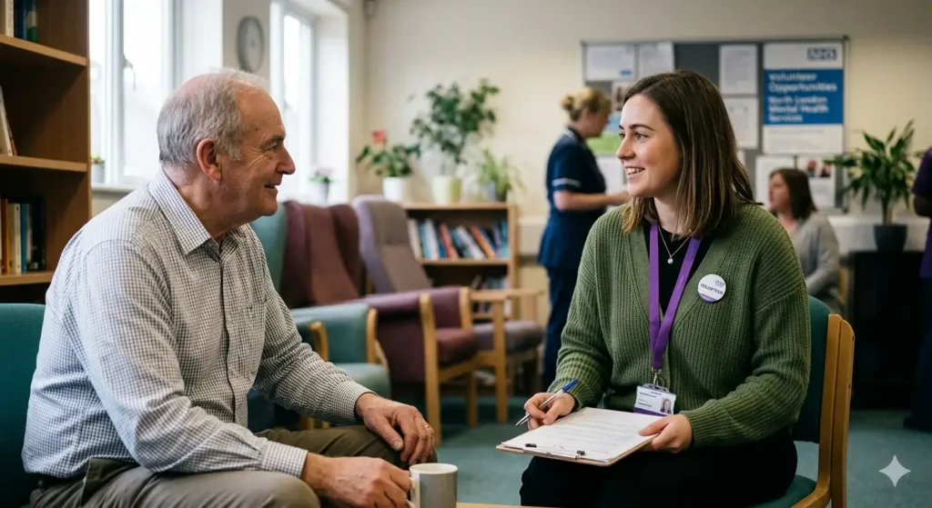 What does “volunteering for North London NHS mental health” mean?