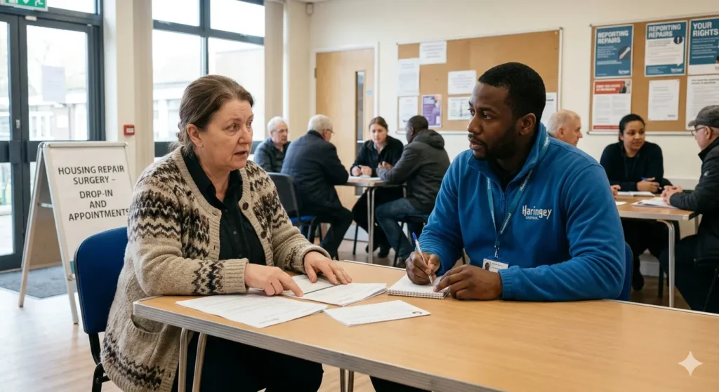 What is a Haringey housing repair surgery?