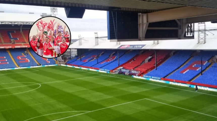 Arsenal lift Premier League trophy at Selhurst Park — North London 2026