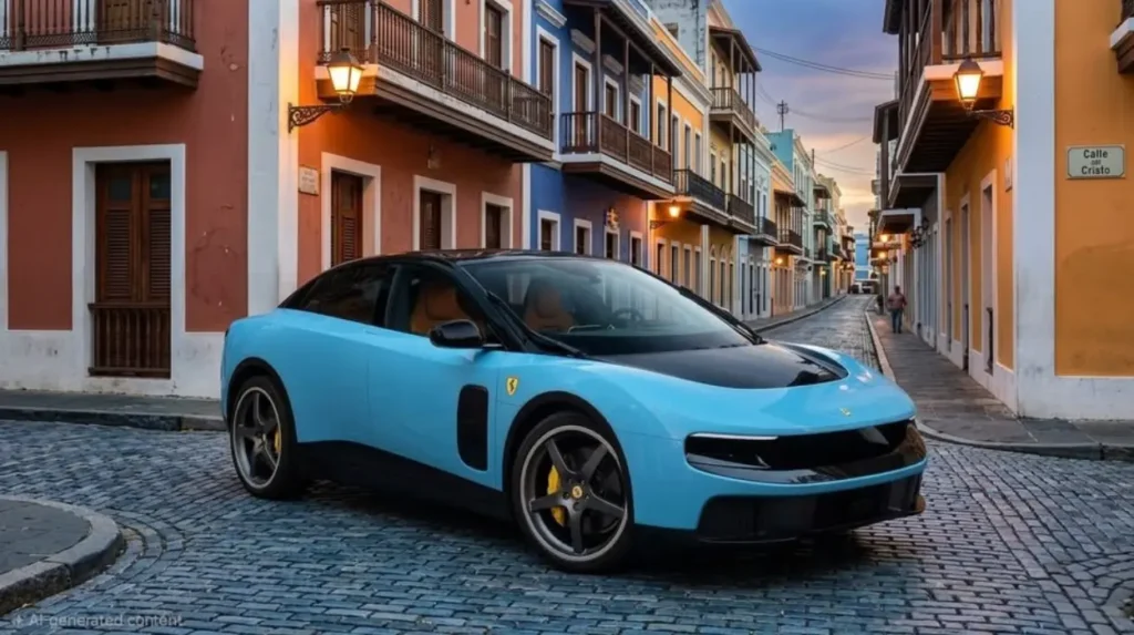 How does the electric Ferrari compare to competing high-performance electric vehicles?