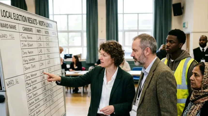 North London Council Results: Full Wards, Seats, Parties and Control Changes