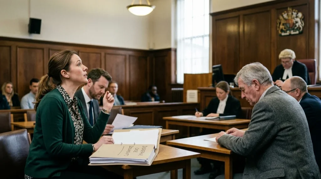 What happens in court against the landlord?