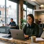 What are the best laptop-friendly cafés in Brent