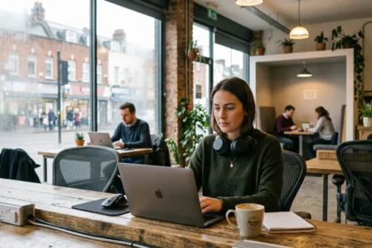What are the best laptop-friendly cafés in Brent