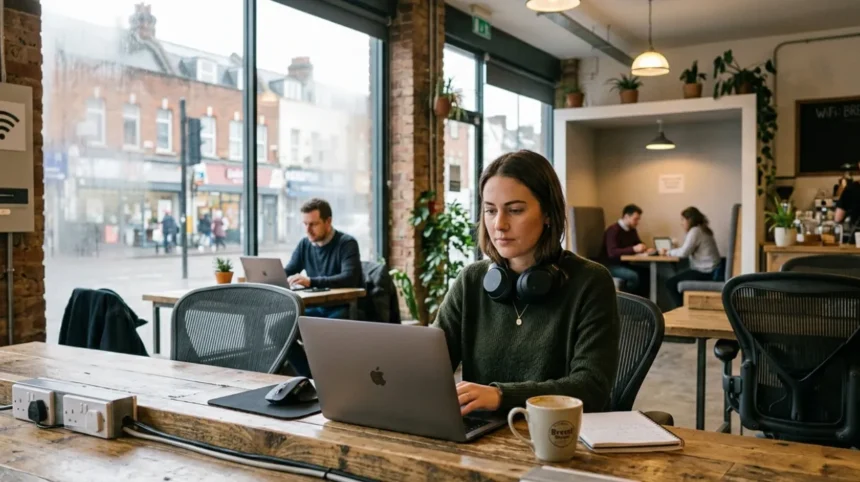 What are the best laptop-friendly cafés in Brent