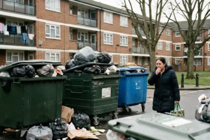 How to report overflowing communal bins in Enfield estates?
