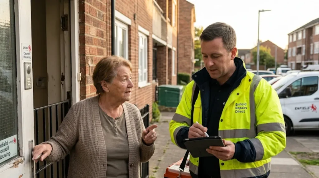 What counts as a council housing repair in Enfield?