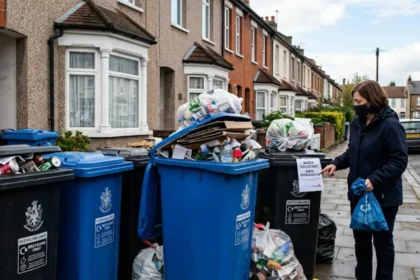 What happens when recycling is not collected in Enfield?
