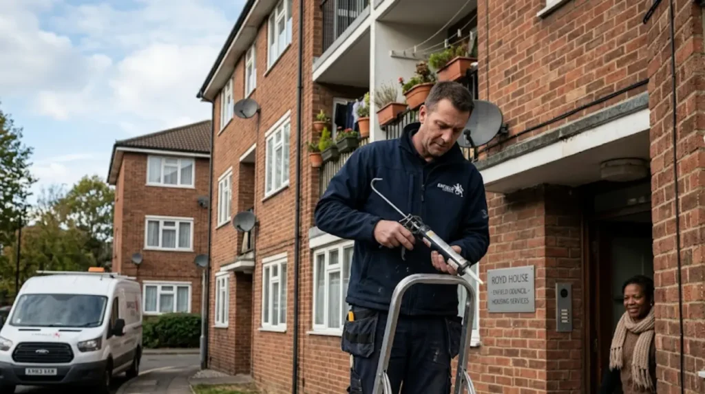 What is Enfield Council and how many council homes does it manage?