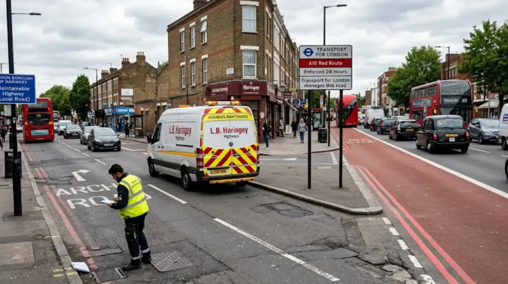 Which entity is responsible for maintaining the roads in North London?