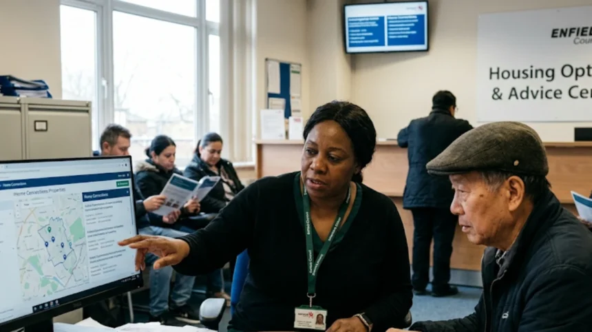 How does Enfield Council allocate social housing?