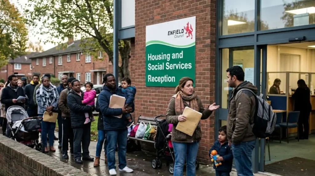 How long does it typically take to get social housing in Enfield?