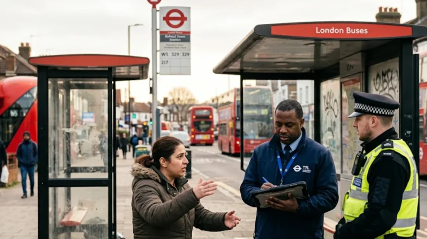 How to report unsafe bus stops in Enfield?