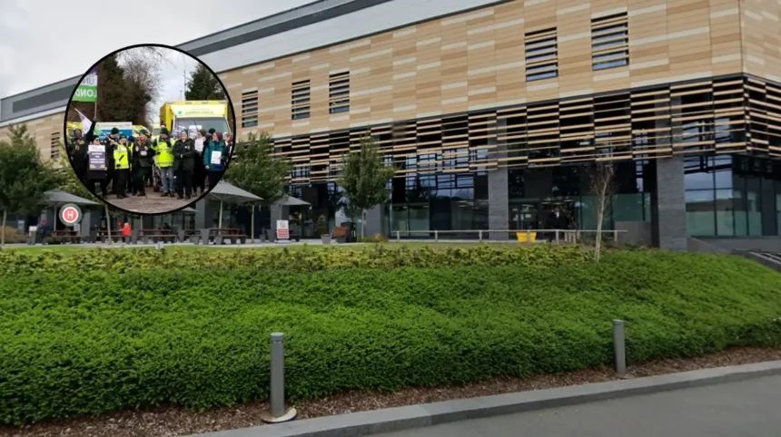 Outsourced Chase Farm Hospital staff strike over conditions, Enfield 2026