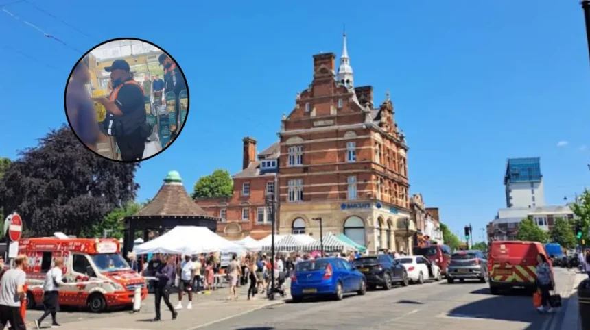 TfL Inspector Stops Fare Dodger at Enfield Town Station North London 2026