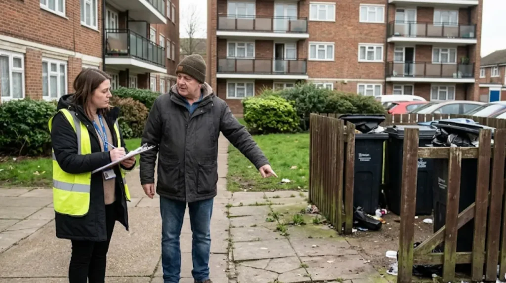What does “estate maintenance” mean in Enfield?