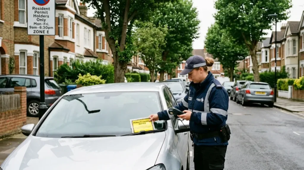 What is a parking ticket in Enfield residential zones?