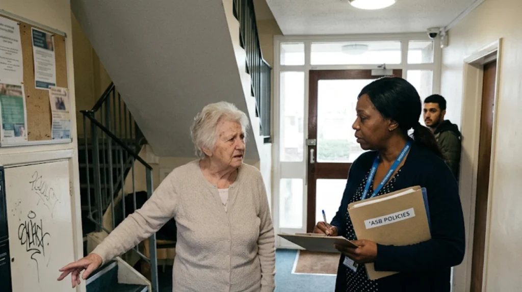 What is the legal definition of anti-social behaviour for Enfield housing?