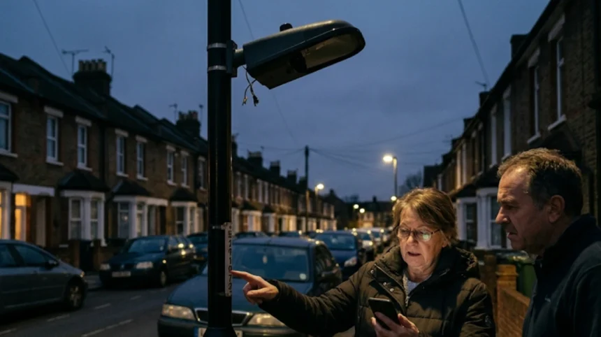 What to do if street lighting is broken in Enfield?