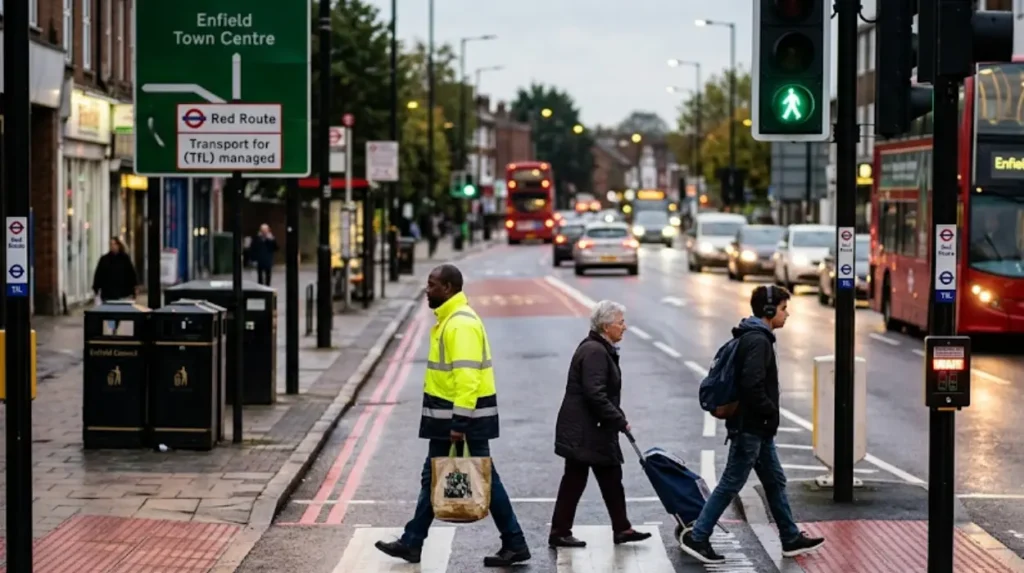 Who is responsible for pedestrian crossings in Enfield?