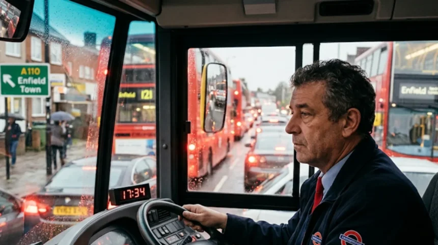 Why are Enfield bus services frequently delayed?