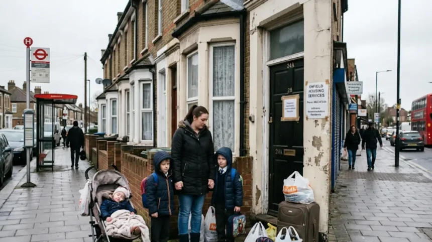 Why are temporary accommodations used in Enfield so often?