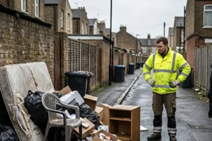 Why is fly-tipping common in Enfield backstreets?