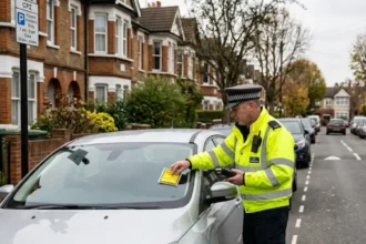 Why was a parking ticket issued in Enfield residential zones?