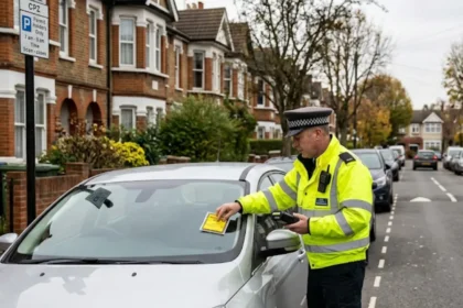 Why was a parking ticket issued in Enfield residential zones?