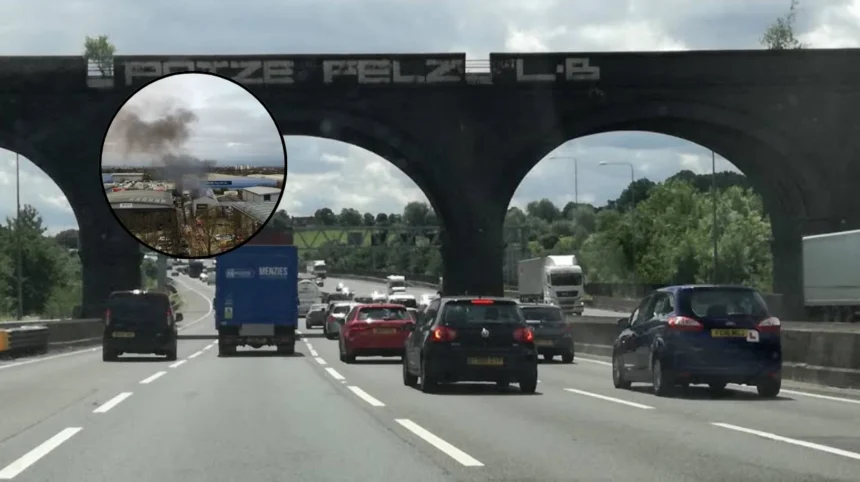 M25 Closed After Major Industrial Fire, Waltham Cross 2026