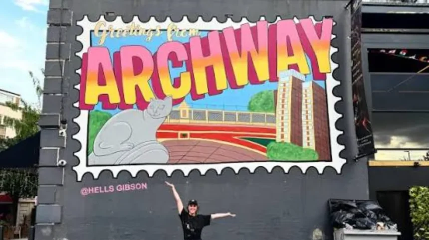 Artist Hells Gibson Unveils New Public Mural in Archway 2026
